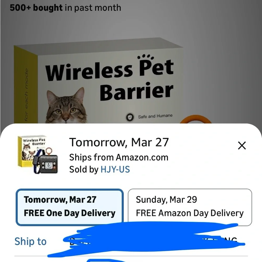 Wireless Pet Barrier Receiver and Collar - Black and Yellow